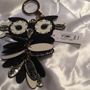 Kate Spade ♠️ OWL KEYCHAIN FOB NWT LEATHER